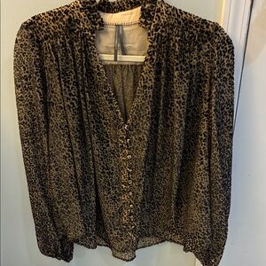 Elegant Leopard Print Blouse